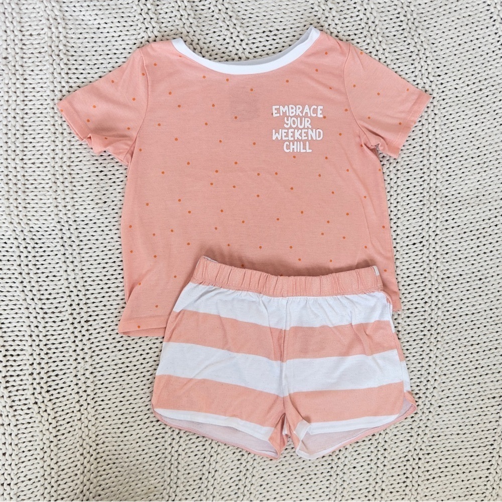 Cat & Jack Girl's Stripped Pajama Set Soft and Cozy Sleepwear Size Small (6-6x)